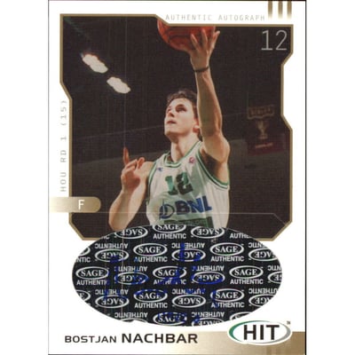 2002 SAGE HIT Autographs Gold #H9 Bostjan Nachbar