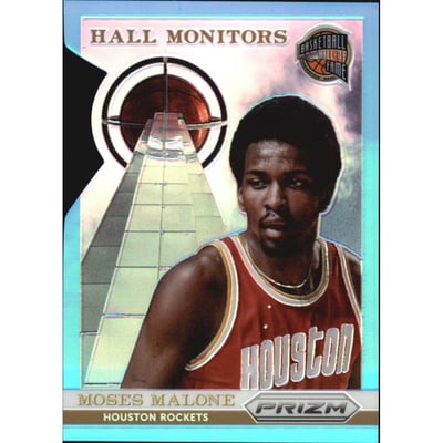 2013-14 Panini Prizm Hall Monitors Prizms Light Blue Die Cut #11 Moses Malone