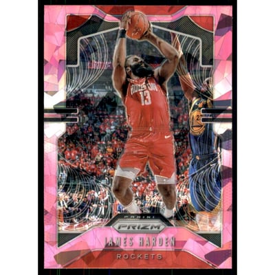 2019-20 Panini Prizm Prizms Pink Ice #107 James Harden