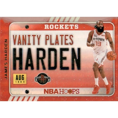2020-21 Hoops Vanity Plates Winter Holo #5 James Harden