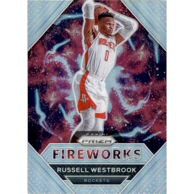 2020-21 Panini Prizm Fireworks Prizms Silver #17 Russell Westbrook