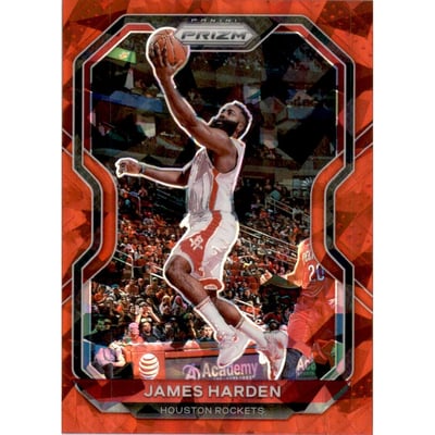 2020-21 Panini Prizm Prizms Red Ice #112 James Harden