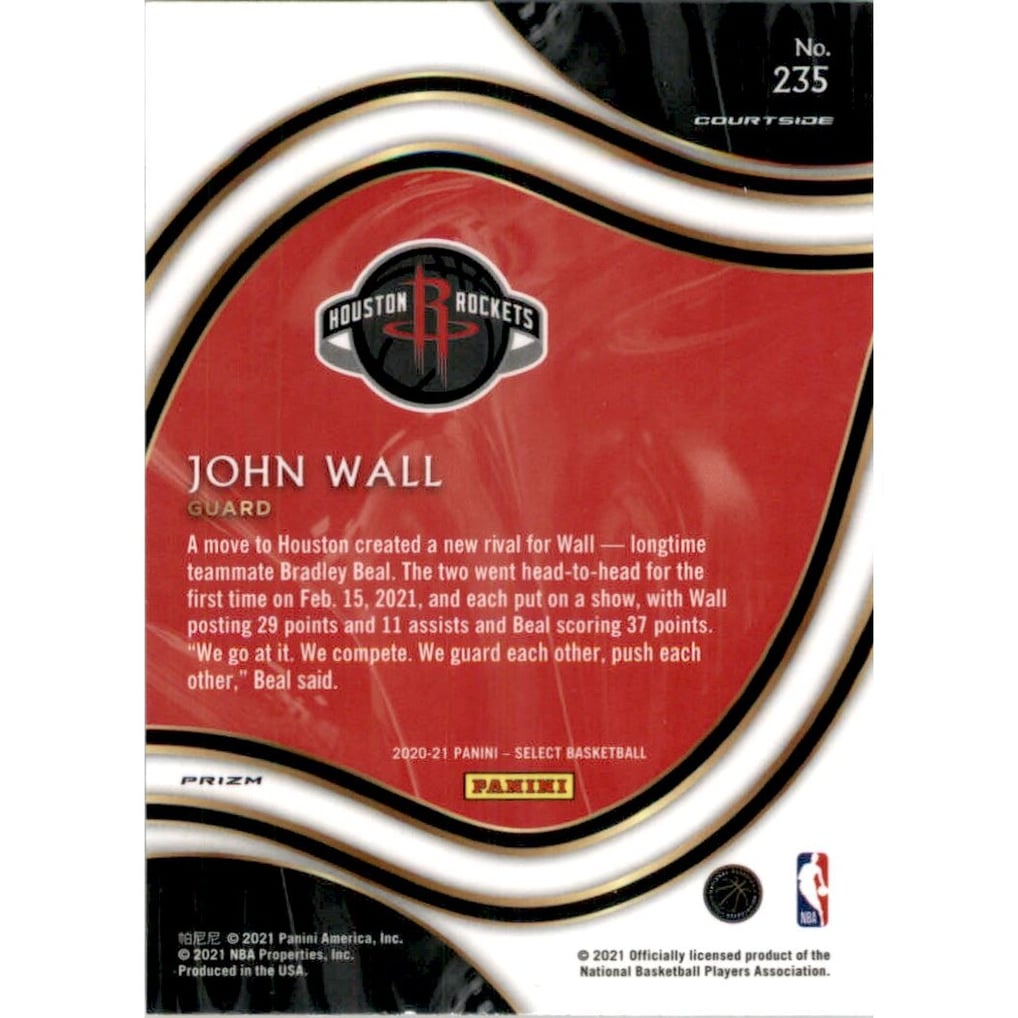 2020-21 Select Prizms Red Wave #235 John Wall