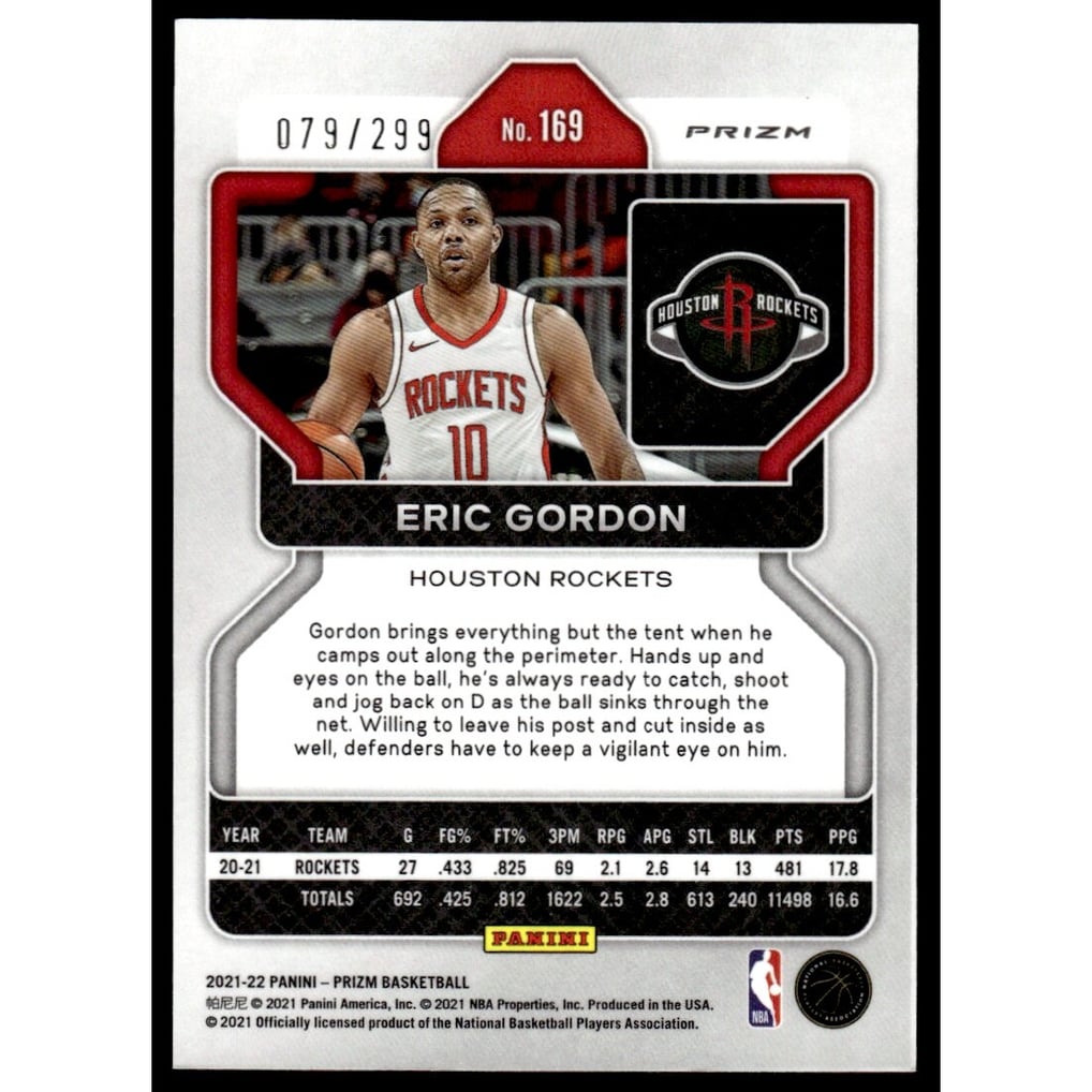 2021-22 Panini Prizm Prizms Red #169 Eric Gordon