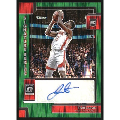 2022-23 Donruss Optic Signature Series Green Shock #70 Tari Eason
