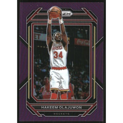 2022-23 Panini Prizm Prizms Purple #290 Hakeem Olajuwon