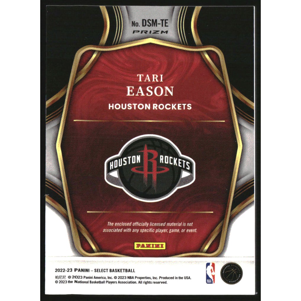 2022-23 Select Draft Selections Memorabilia #2 Tari Eason