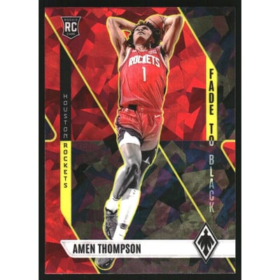 2023-24 Panini Phoenix Fade To Black Phoenix Red Ice #21 Amen Thompson