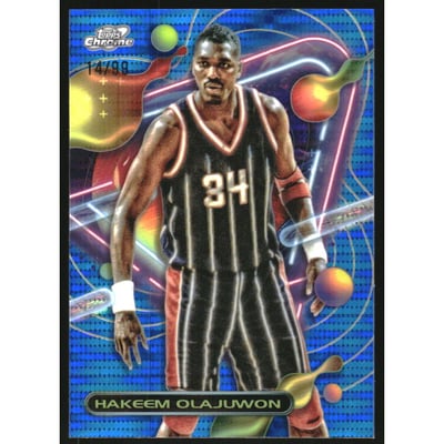 2023-24 Topps Cosmic Chrome Blue Moon Refractors #47 Hakeem Olajuwon