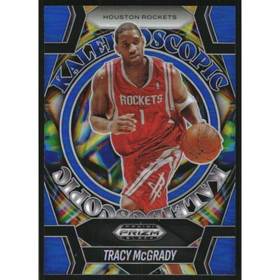 2024-25 Panini Prizm Black Kaleidoscopic Prizms Blue #28 Tracy McGrady