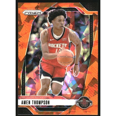 2024-25 Panini Prizm Prizms Orange Ice #118 Amen Thompson