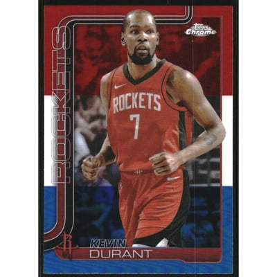 2025-26 Topps Chrome Red White and Blue Refractors #155 Kevin Durant