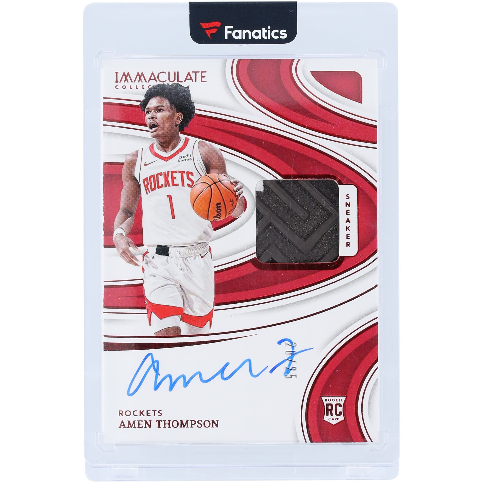 Amen Thompson Houston Rockets Autographed 2023-24 Panini 