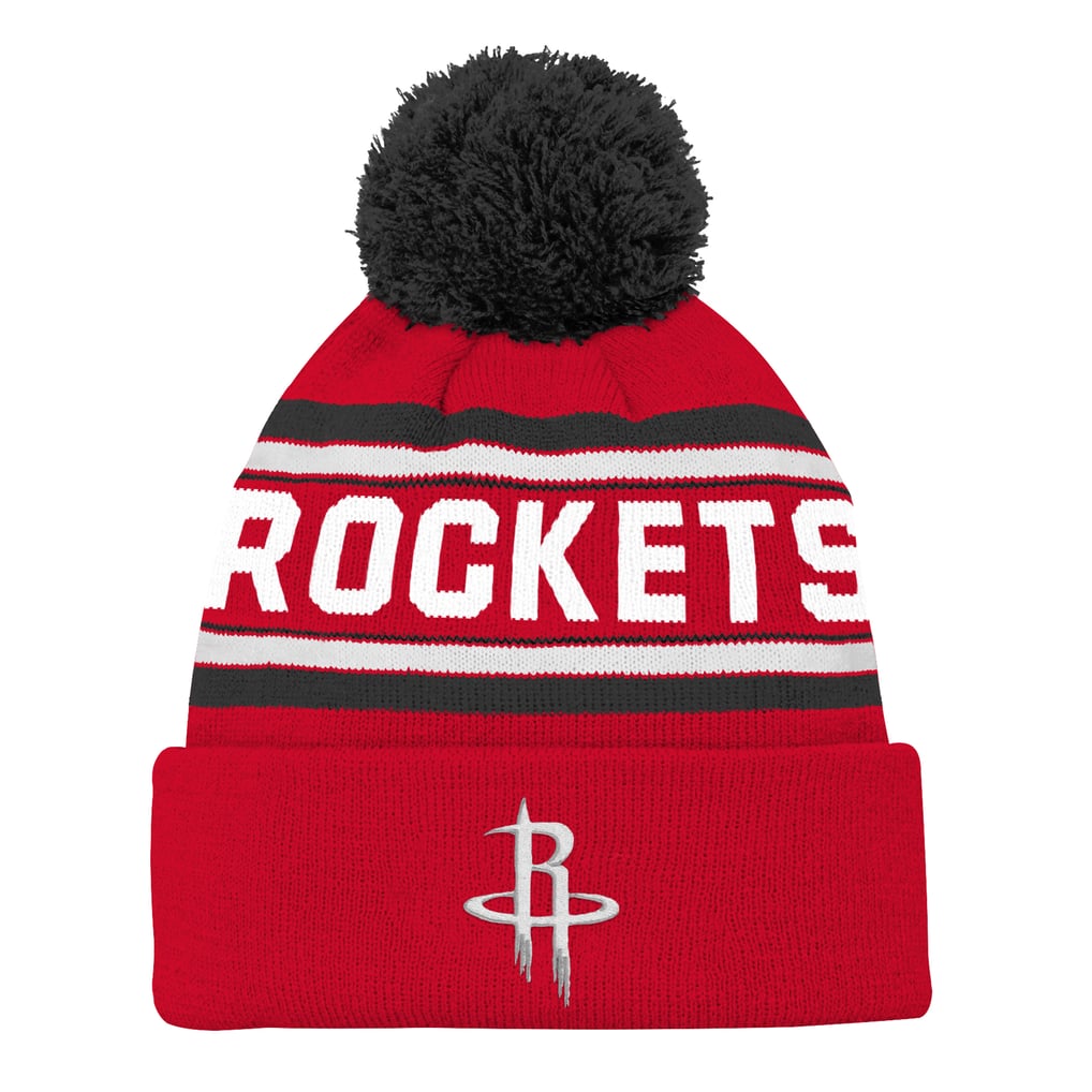  Houston Rockets Outerstuff Backboard Jacquard Cuffed Knit Hat with Pom  - Red