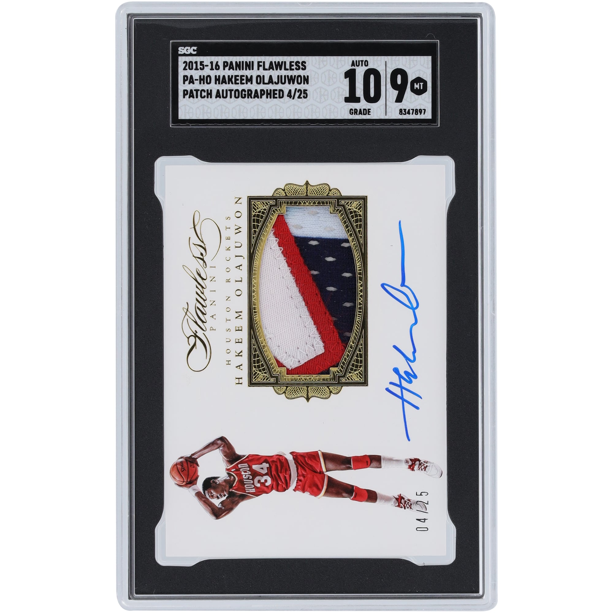 2025-26 TOPPS 3 HAKEEM OLAJUWON BRONZE TRIPLE POWER AUTOGRAPH AUTO