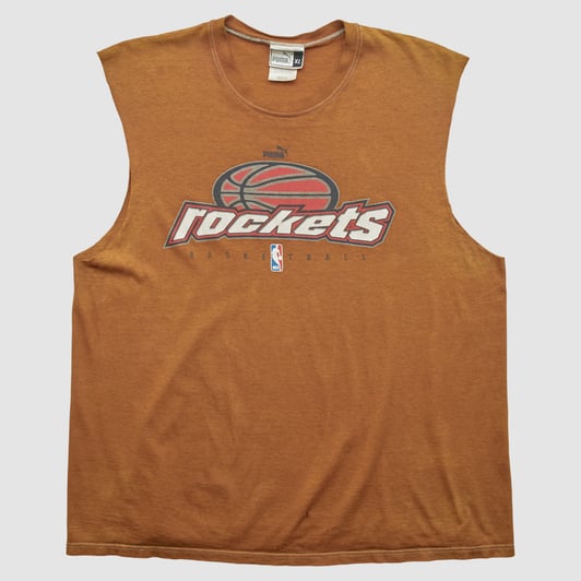 Houston Rockets Puma 90s Tank - Clay - XL by Fanatics Real Vintage