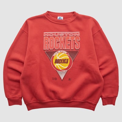 Houston Rockets Starter 90s Pullover Sweatshirt - Red - Yth L by Fanatics Real Vintage