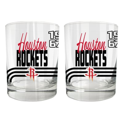 Houston Rockets Two-Piece 12oz. Heritage Rocks Glass Set
