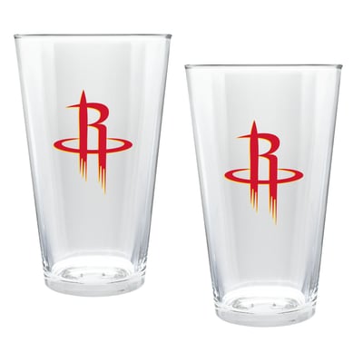 Houston Rockets Two-Piece 16oz. Double Play Pint Glass Set