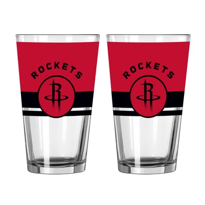 Houston Rockets Logo Brands Two-Piece 16oz. Horizon Pint Glass Set