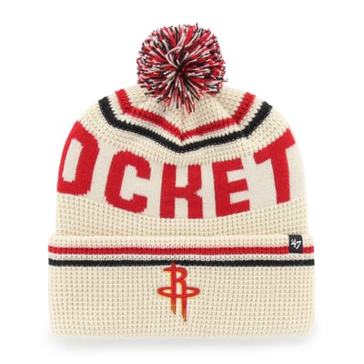Houston Rockets '47 Quattrle Cuffed Knit Hat with Pom - Natural