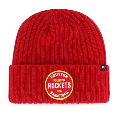  Houston Rockets '47 Ribbed Snowdrift Cuffed Knit Hat - Red