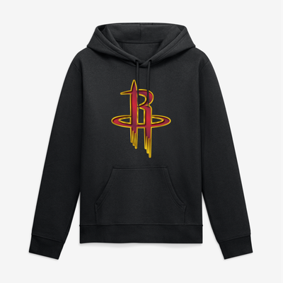 Houston Rockets Big & Tall Metallic Mascot Hoodie - Black
