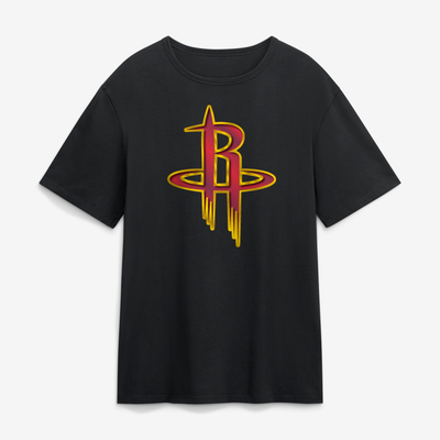 Houston Rockets  Metallic Mascot T-Shirt - Black