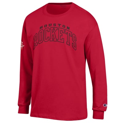  Houston Rockets Champion Jersey Long Sleeve T-Shirt - Red