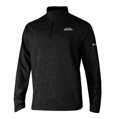 Houston Rockets Columbia Swingcraft Tri-Blend Quarter-Zip Pullover - Black