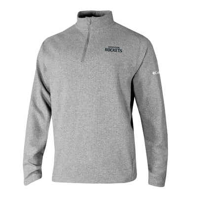 Houston Rockets Columbia Swingcraft Tri-Blend Quarter-Zip Pullover - Gray