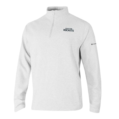 Houston Rockets Columbia Swingcraft Tri-Blend Quarter-Zip Pullover - White
