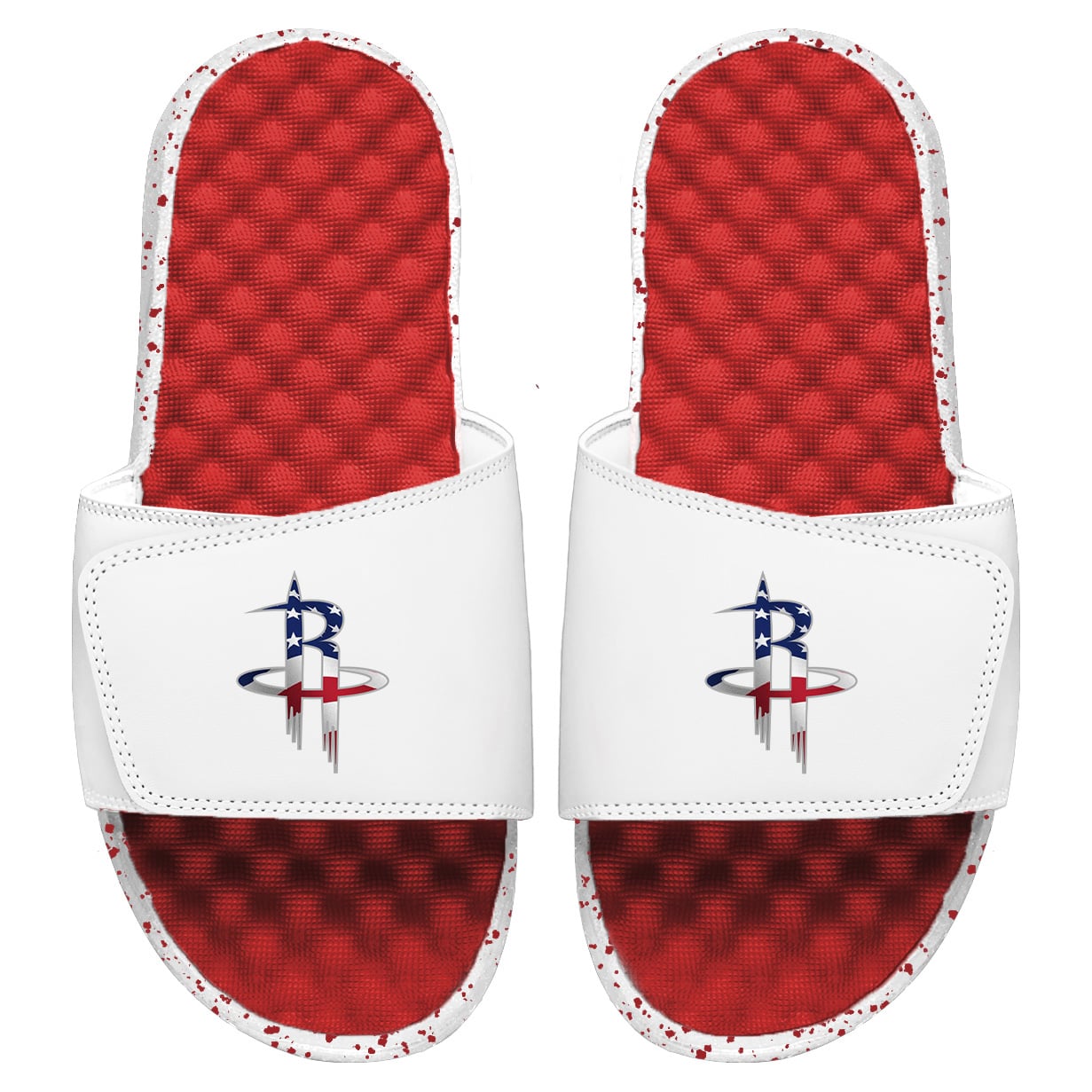 Houston Rockets iSlide red white slide sandals- 7 new in box Houston Rockets Gradient Wordmark Gel Slide FOCO main image 3