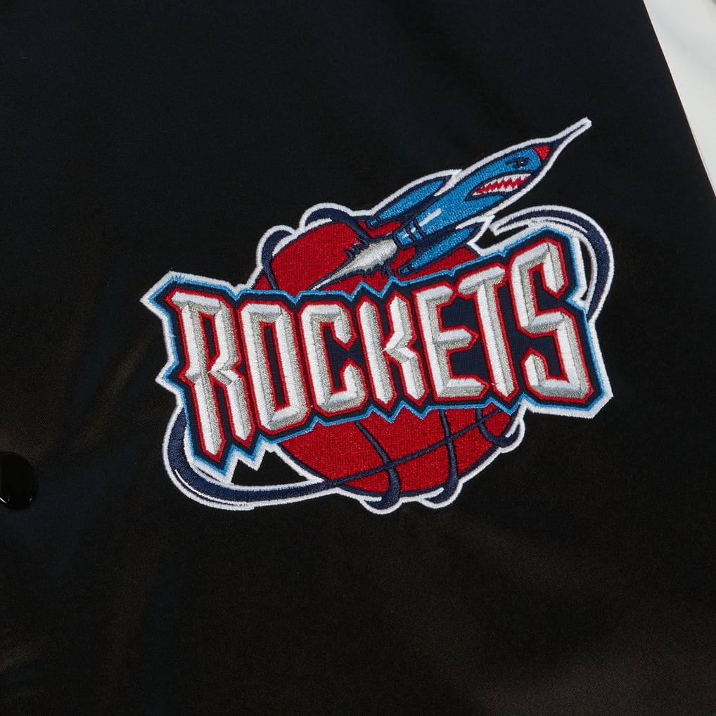 Veste Satinée Mitchell & Ness Houston Rockets - Colossal Face - Coupe-vent Unisexe - Neuf Avec étiquettes