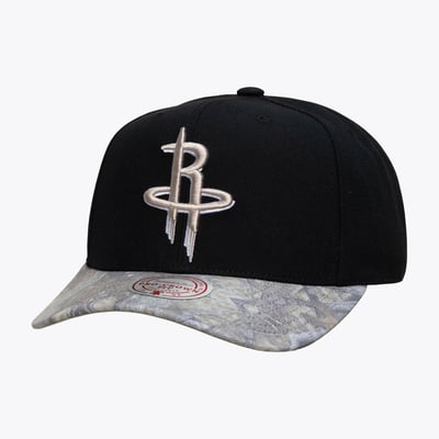  Houston Rockets Mitchell & Ness Midnight Timber Pro Crown Snapback Hat - Black/Camo