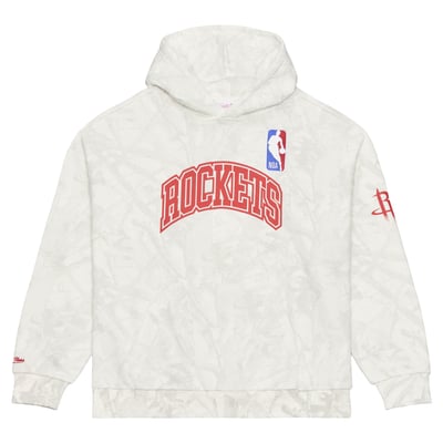  Houston Rockets Mitchell & Ness Ghosted Fleece Hoodie - White