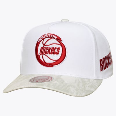 Houston Rockets Mitchell & Ness Ghosted Pro Adjustable Hat - White
