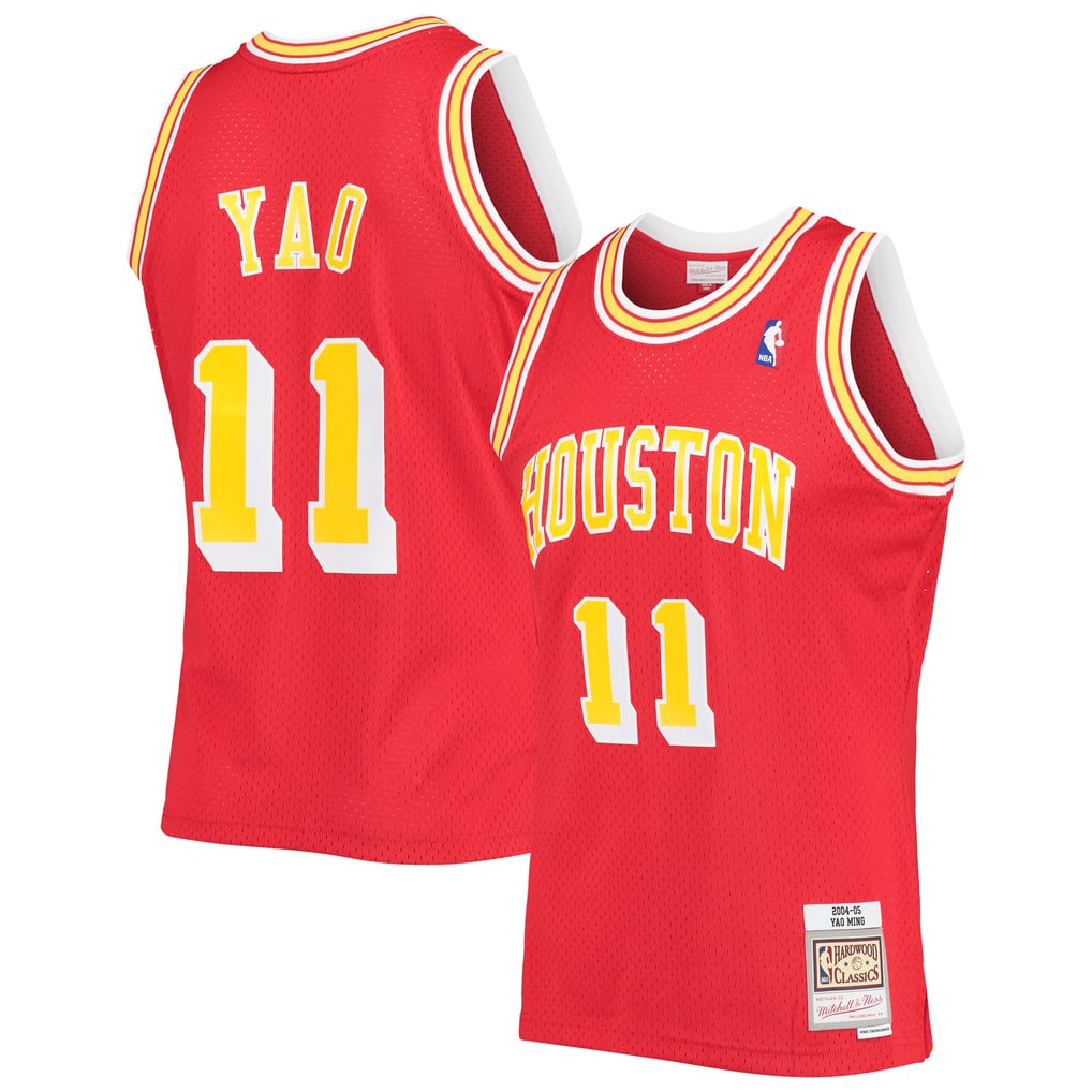 Houston Rockets 2004 Men's Houston Rockets Yao Ming Mitchell & Ness Red 2004/05 Hardwood ...
