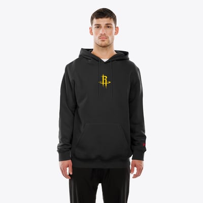 Houston Rockets New Era Front and Back Graphic Pullover Hoodie - Black
