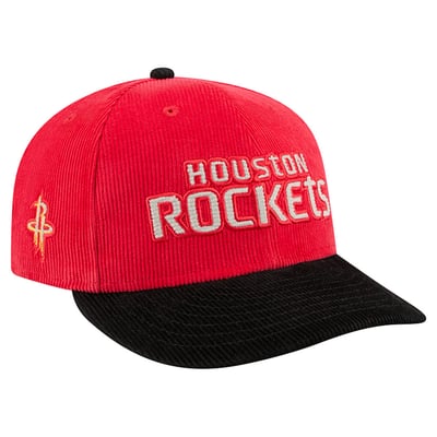 Houston Rockets New Era Corduroy 9FIFTY Snapback Hat - Red/Black