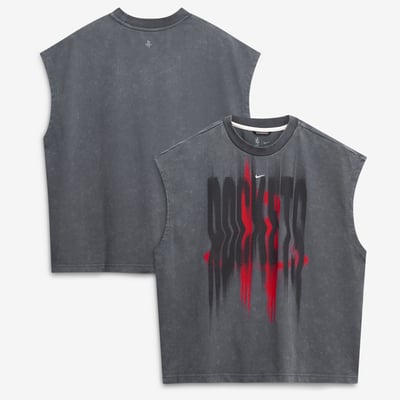 Houston Rockets Nike 2026 Standard Issue Pre-Game Sleeveless Top - Charcoal