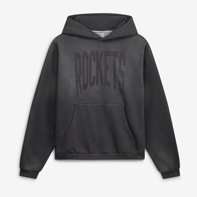 Houston Rockets Nike 2026/27 Standard Issue Travel Washed Fleece Pullover Hoodie - Charcoal