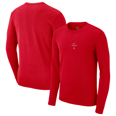 Houston Rockets Nike 2026 Standard Issue Practice Long Sleeve T-Shirt - Red