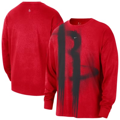 Houston Rockets Nike 2026/27 Standard Issue Game Theater Team Anthem Long Sleeve T-Shirt - Red