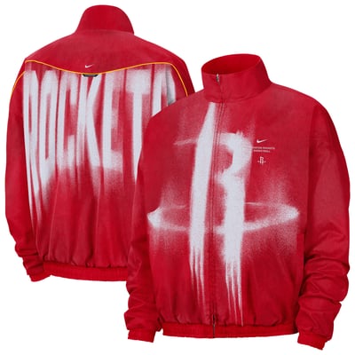 Houston Rockets Nike 2026/27 Standard Issue On-Court Game Theater Loud Full-Zip Jacket - Red