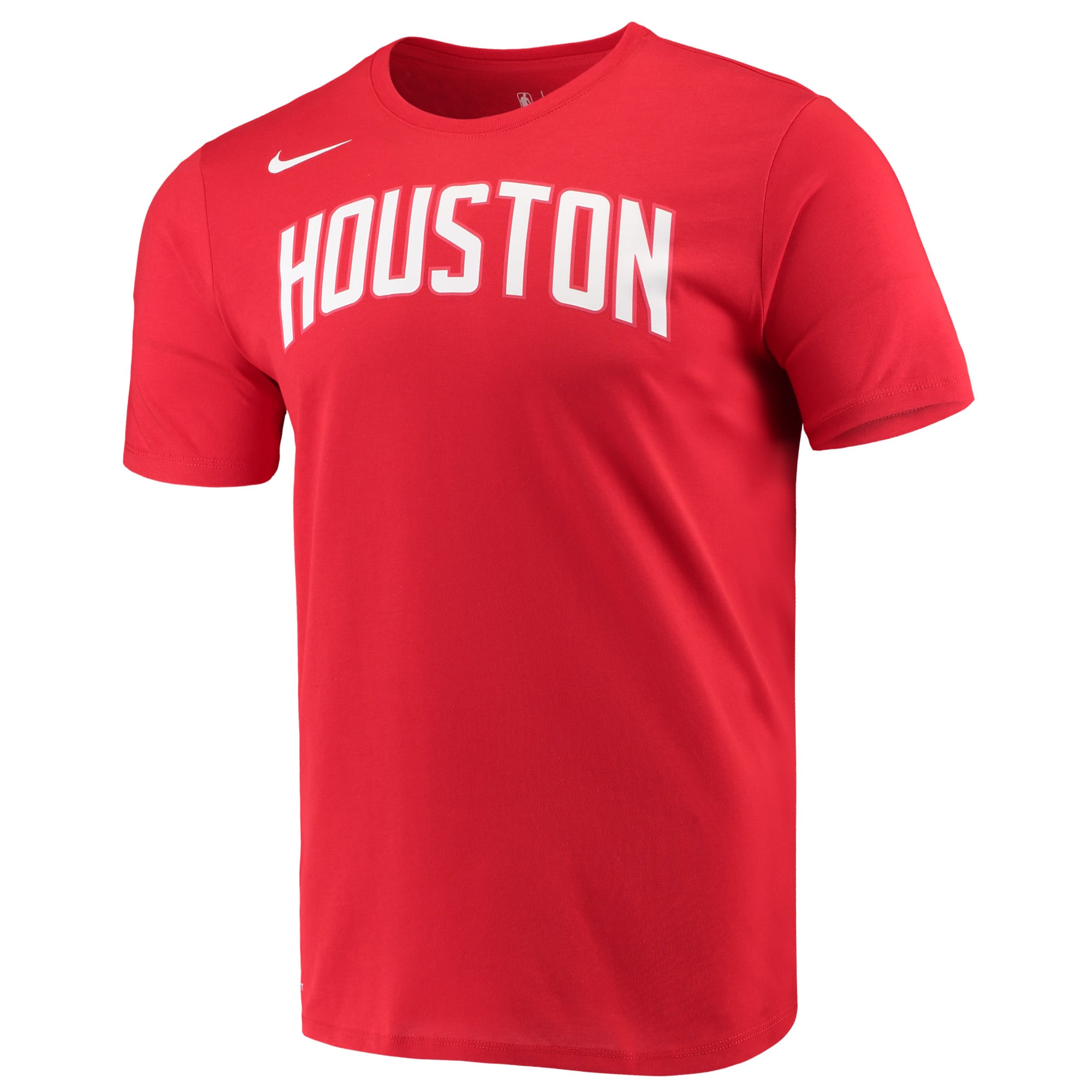 Houston Rockets Nike Earned Edition Logo Essential T-Shirt - Red
