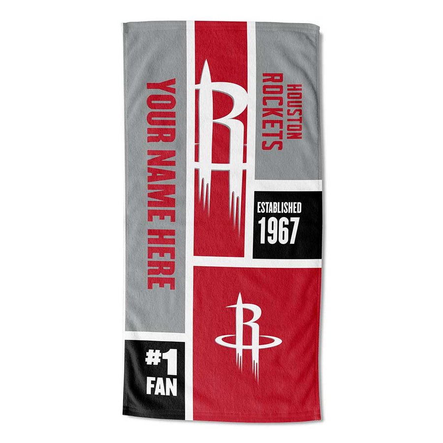 Houston Rockets The Northwest Group 30'' x 60'' Colorblock Personalized ...
