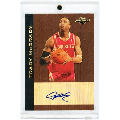 Tracy McGrady Houston Rockets Autographed 2008-09 Topps Hardwood Maple #HS-TM #7/9 Card