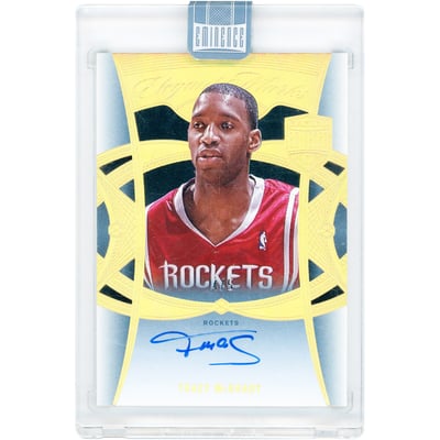 Tracy McGrady Houston Rockets Autographed 2024-25 Panini Eminence Gold #EM-MAC #4/5 Card