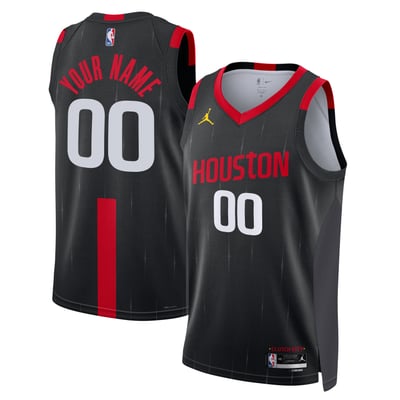  Houston Rockets Jordan Brand Unisex Swingman Custom Jersey - Statement Edition  - Black